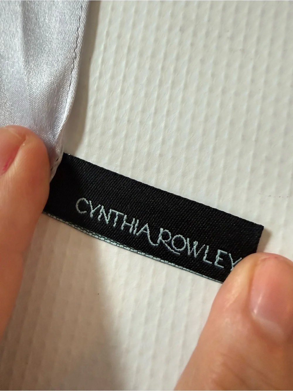 Cynthia Rowley Light Blue Floral Striped Silk Scarf